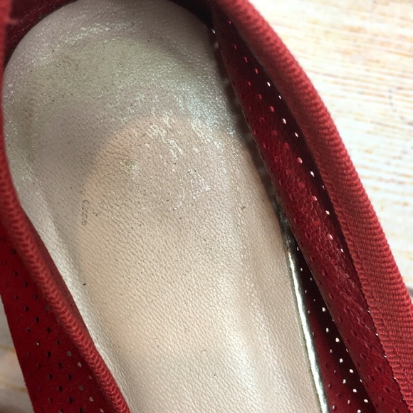 Manya red perforated suede ballet flats Italy 38 - Picture 6 of 7